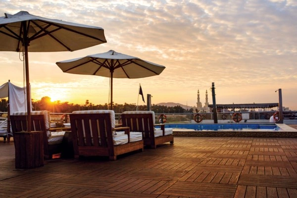 Sun deck of the MS Tosca Nile Cruise Nile cruise